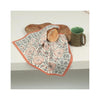 Hand Block Printed Kitchen Towel - Bloom Earth - in use