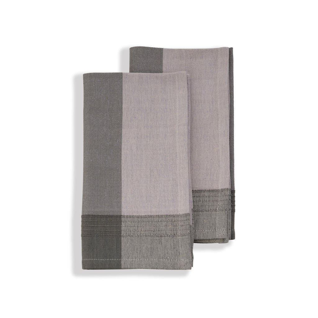 Hand-woven Cotton Napkins Set of 2 - Moonbeam 