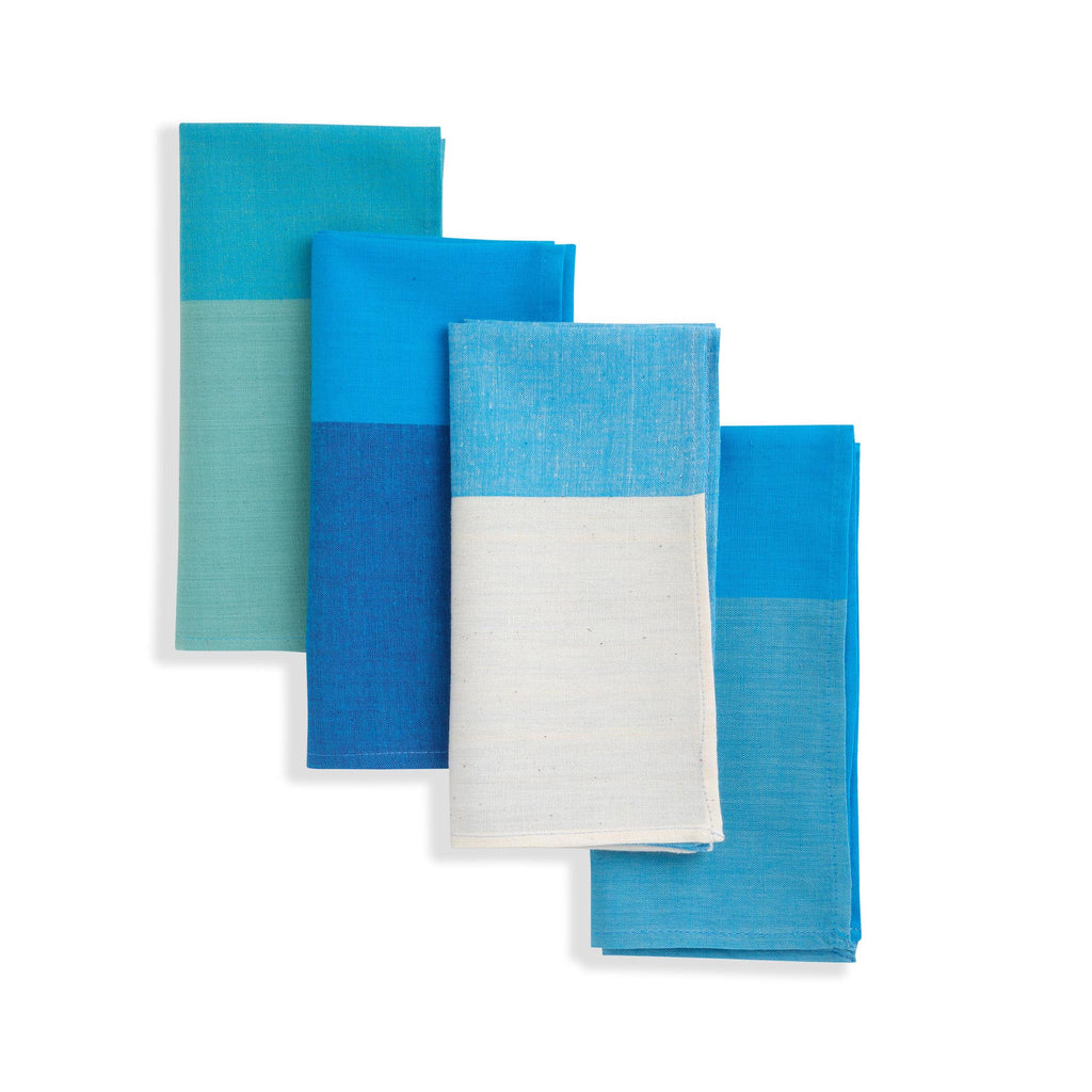 Handwoven Cotton Napkins - Sky Set of 4