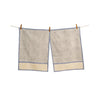 Hand Block Printed Cotton Towel - Raindrop Reverie - Lemon Truffle