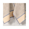 Hand Block Printed Cotton Towel - Raindrop Reverie - Lemon Truffle