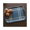 Navy & Green Plaid Large Melamine Tray