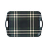 Navy & Green Plaid Large Melamine Tray