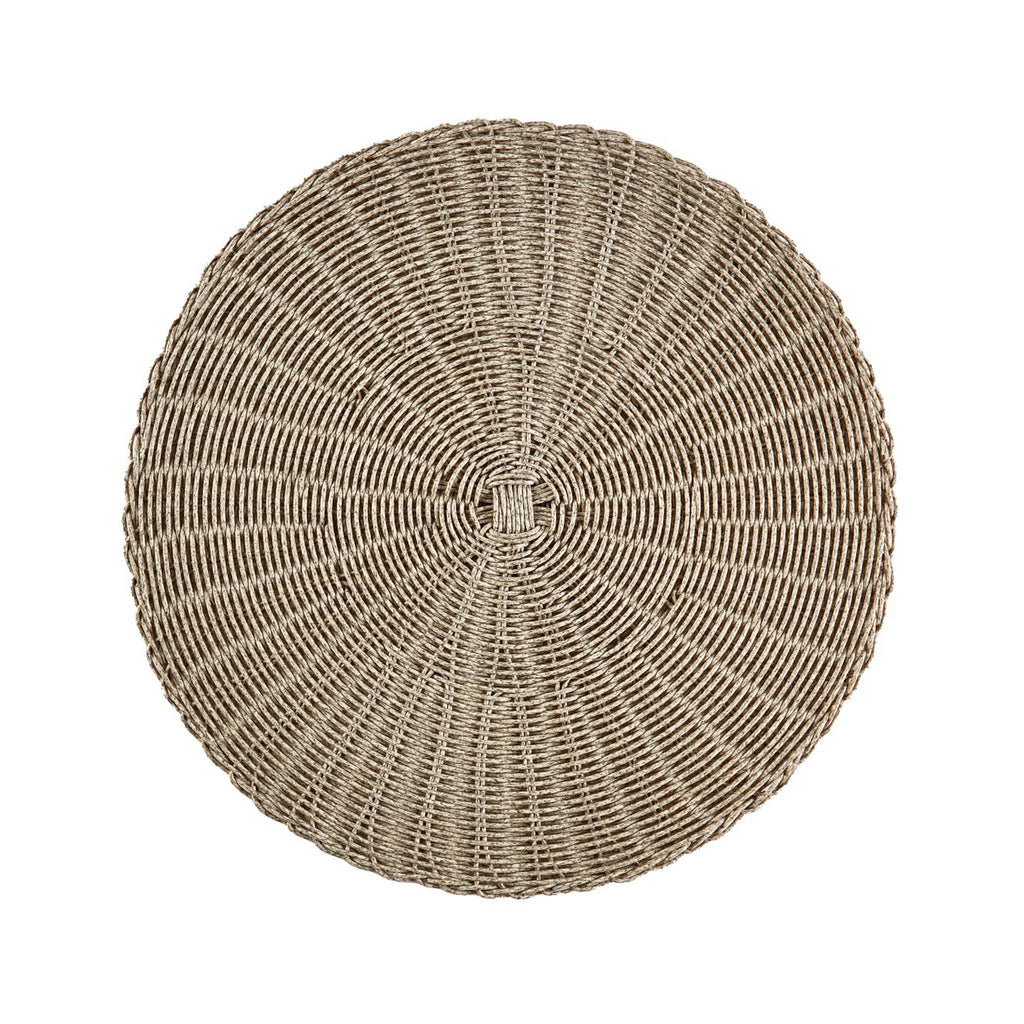 Grey Faux Rattan Placemat
