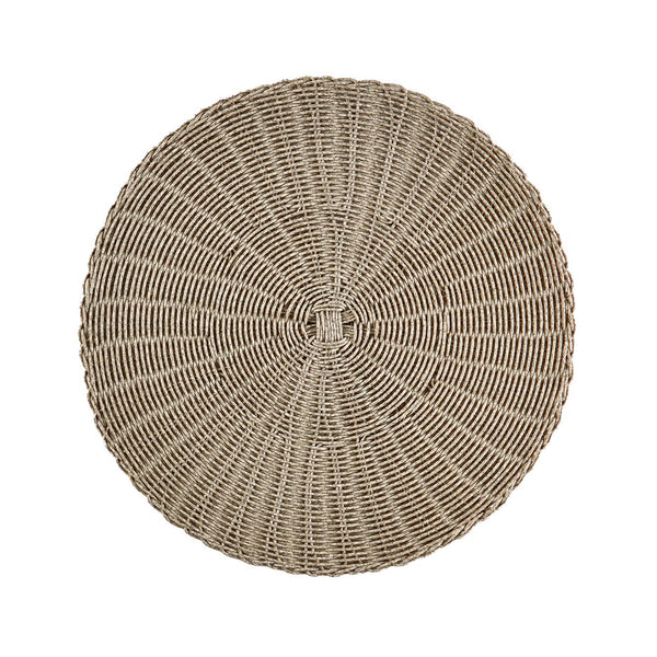 Grey Faux Rattan Placemat