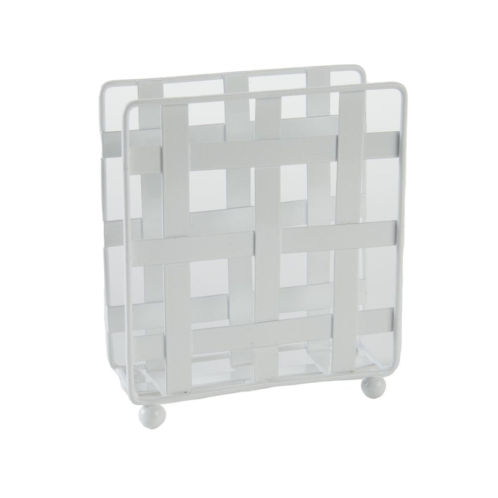 Metal Strap Napkin Holder - White