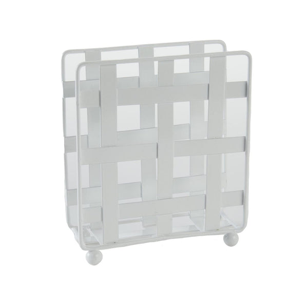 Metal Strap Napkin Holder - White