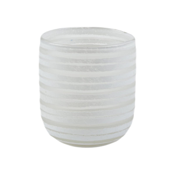 Stripe Art Glass Candleholders - Large