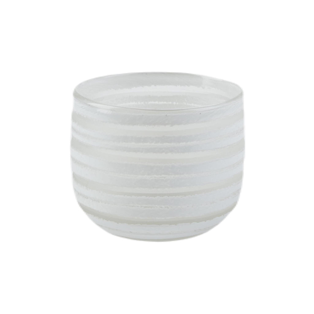 Stripe Art Glass Candleholders - Small