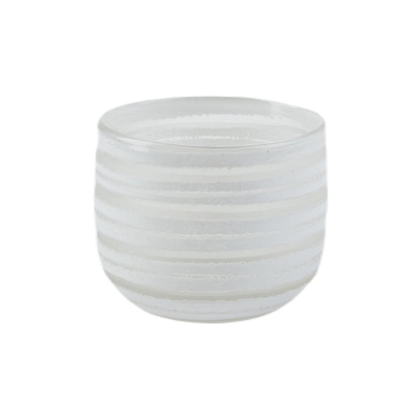 Stripe Art Glass Candleholders - Small