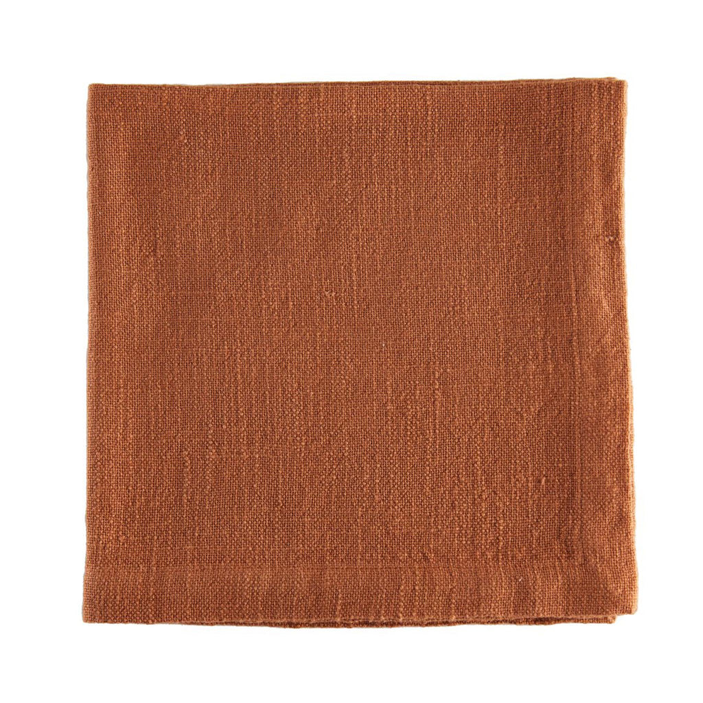Logan Solid Cotton Napkins - Umber