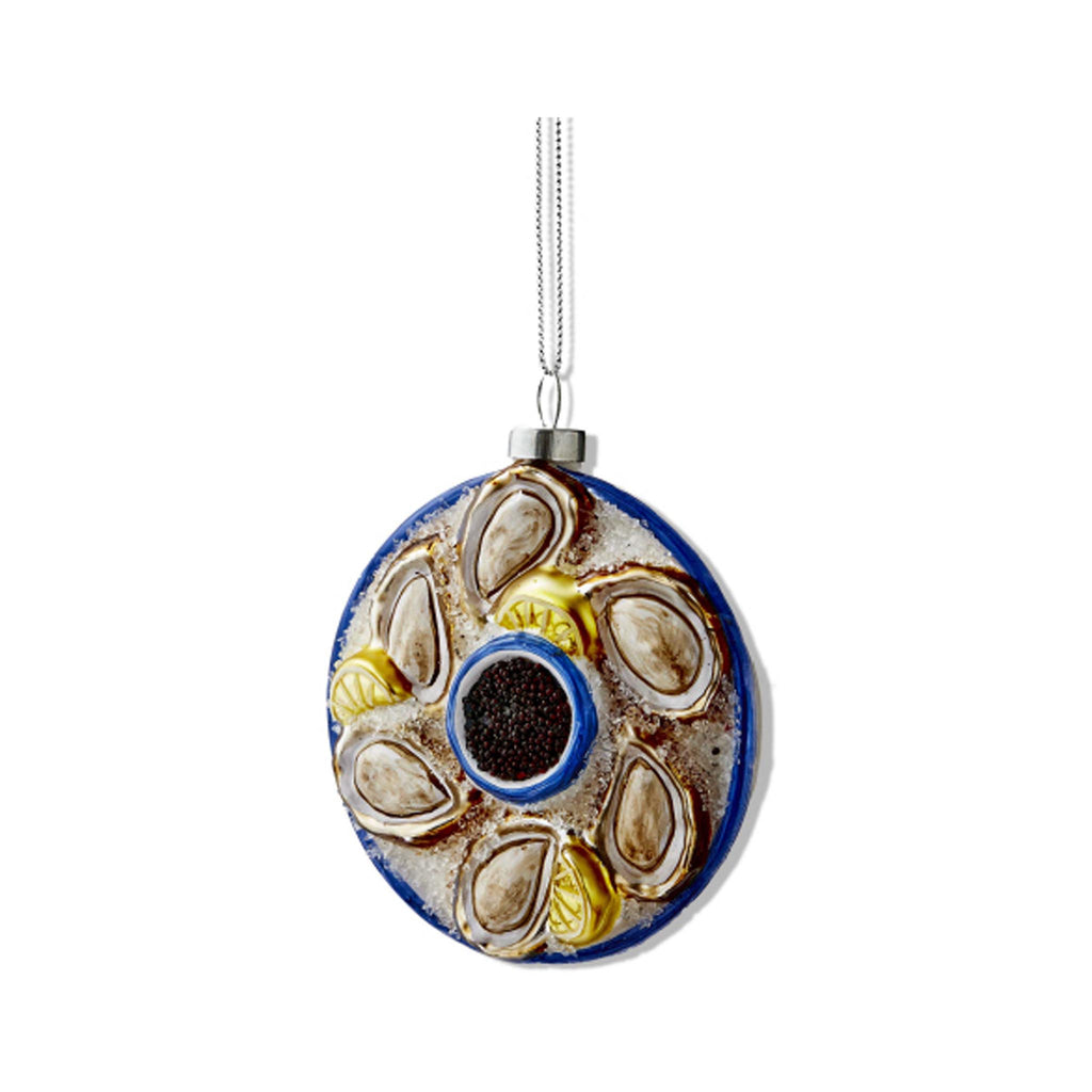Oysters Glass Ornament