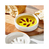 Olive Branch Oil & Vinegar Dipping Dish - in use