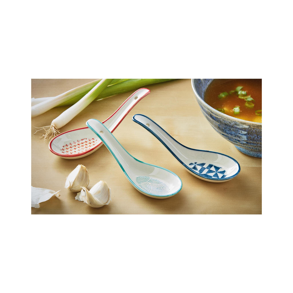 Geo Soup Spoons - on table