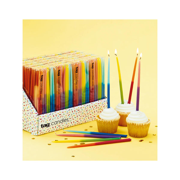 Two Tone Birthday Candles  Set of 24