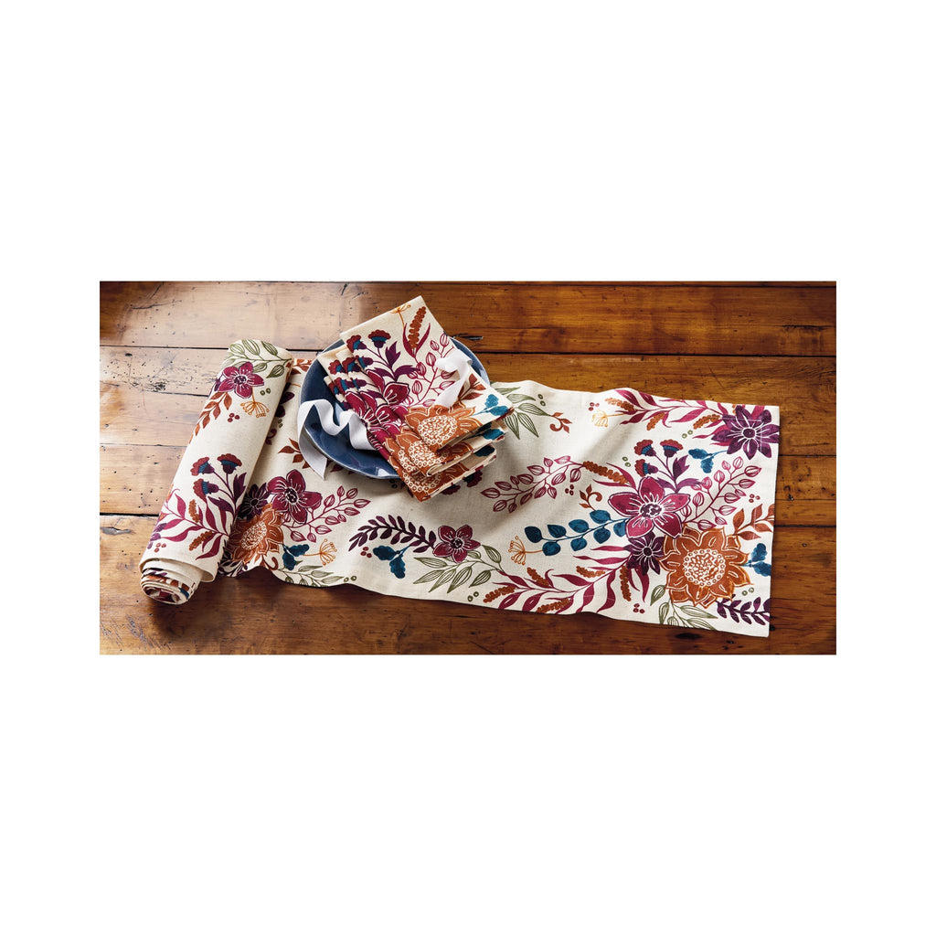 Autumn Bloom Table Runner - on table