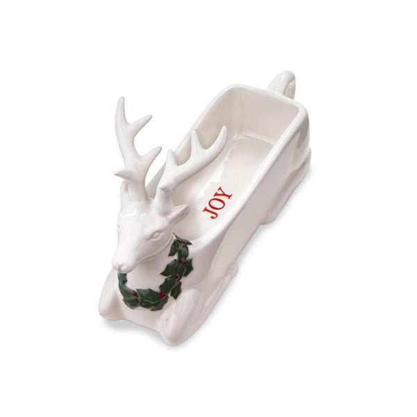 Reindeer Ceramic Cracker Dish