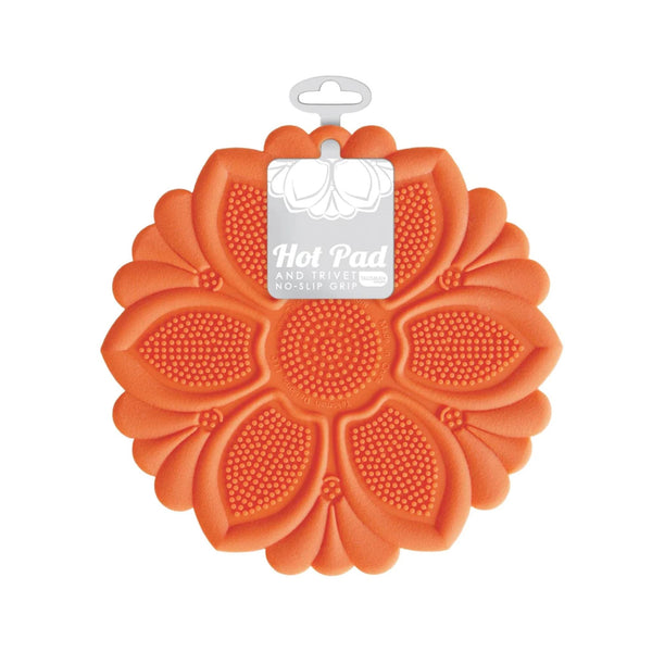 Blossom Silicone Hot Pad/Trivet - Orange