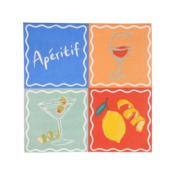 Bon Aperitif Recycled Paper Cocktail Napkins