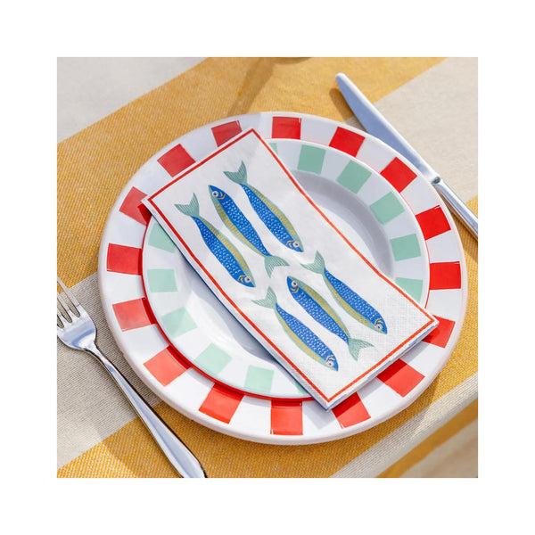 Sardine Fish Long Lunch Paper Napkins