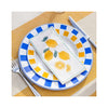 Lemon Long Lunch Paper Napkins - on plate