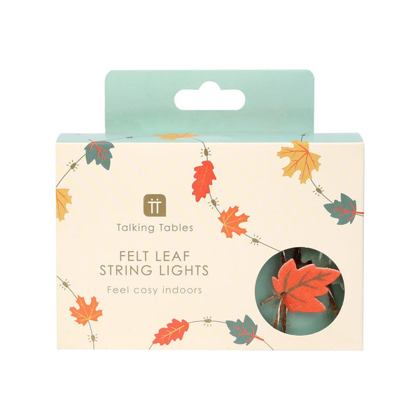Fall Felt Leaf String Lights 