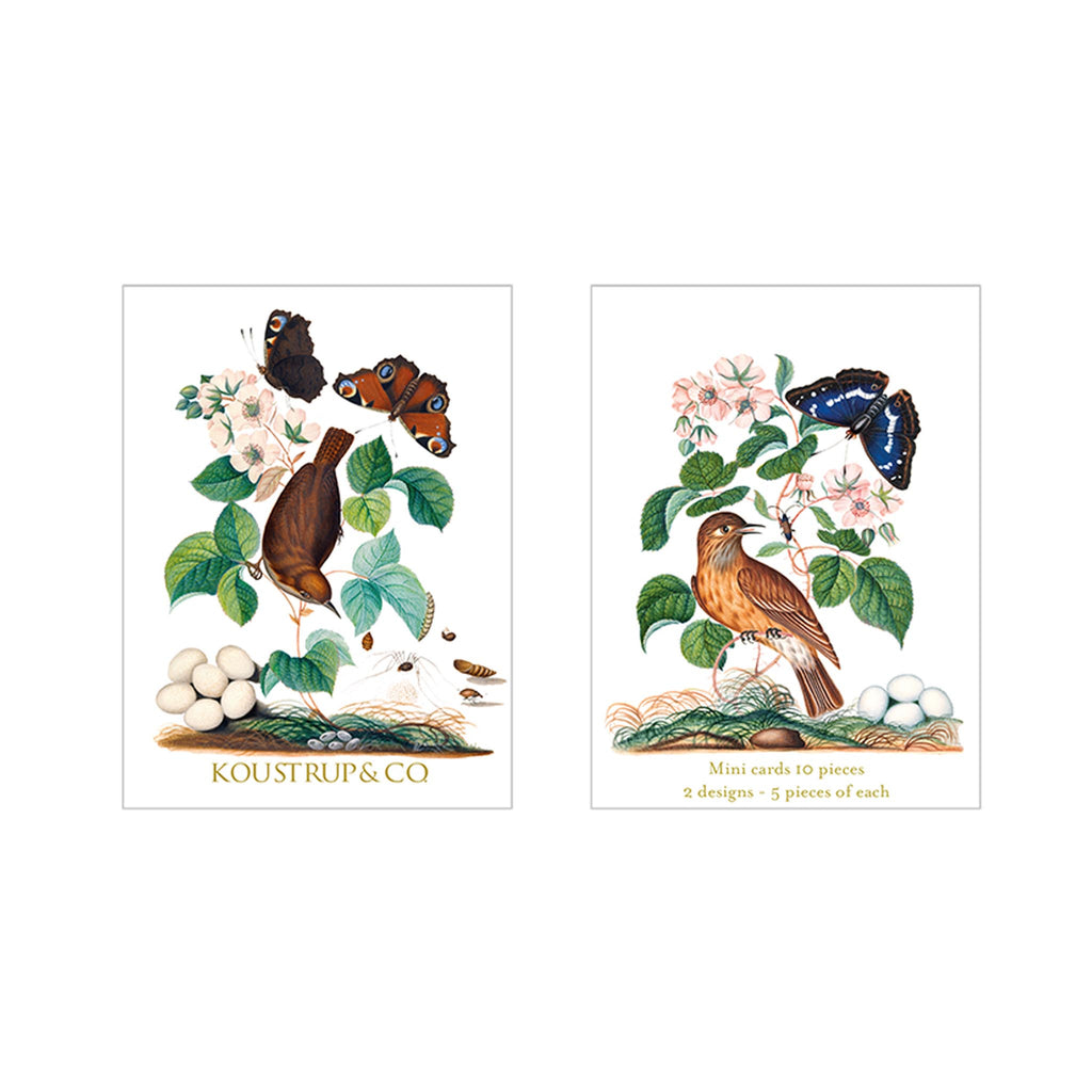 Koustrup & Co. Mini Cards - Bird & Flowers