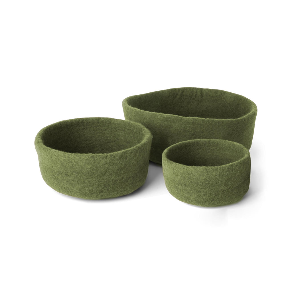 Felt Bowls - Pine Green