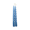 Hand-dipped Twisted Candle Pairs - Nordic Blue