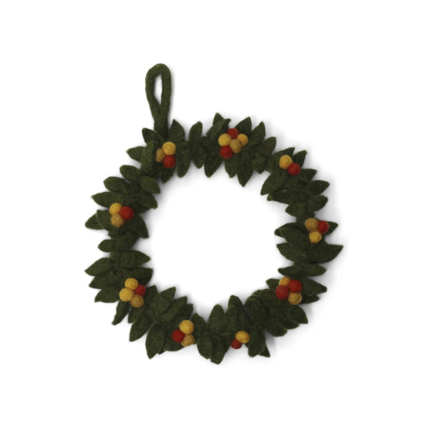 Felt Wreath with Autumn Berries