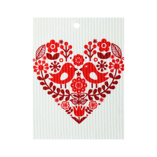 Swedish Dishcloths - Talla Imports - Red Bird Pair