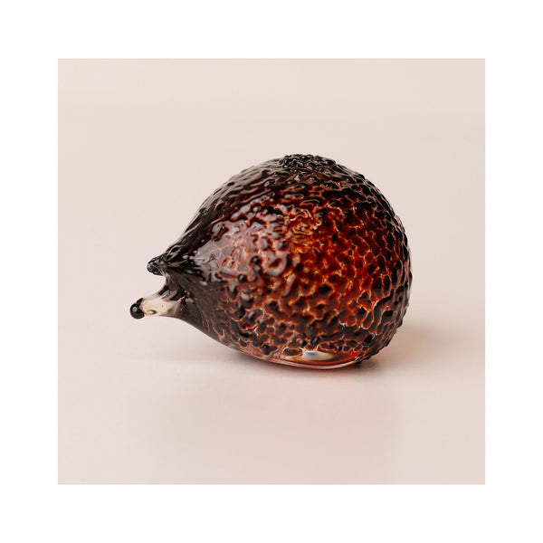 Bianco Blu Glass Figure - Hedgehog