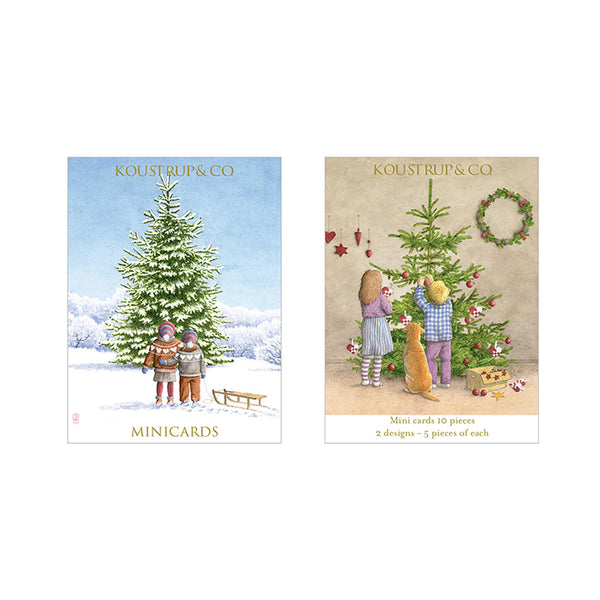Koustrup & Co. Boxed Mini Cards - Holiday - Children & Trees