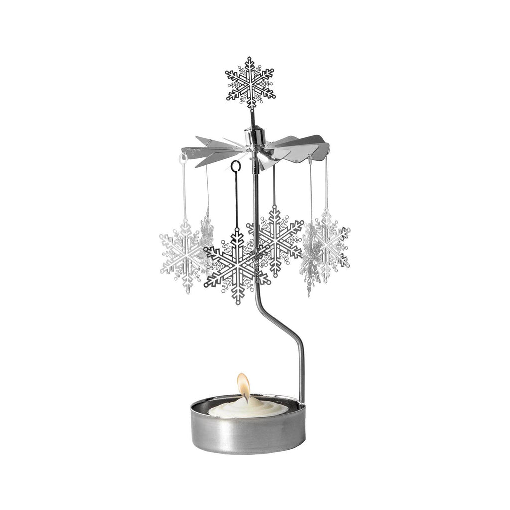 Swedish Tealight Rotary Candleholders - Snowflakes