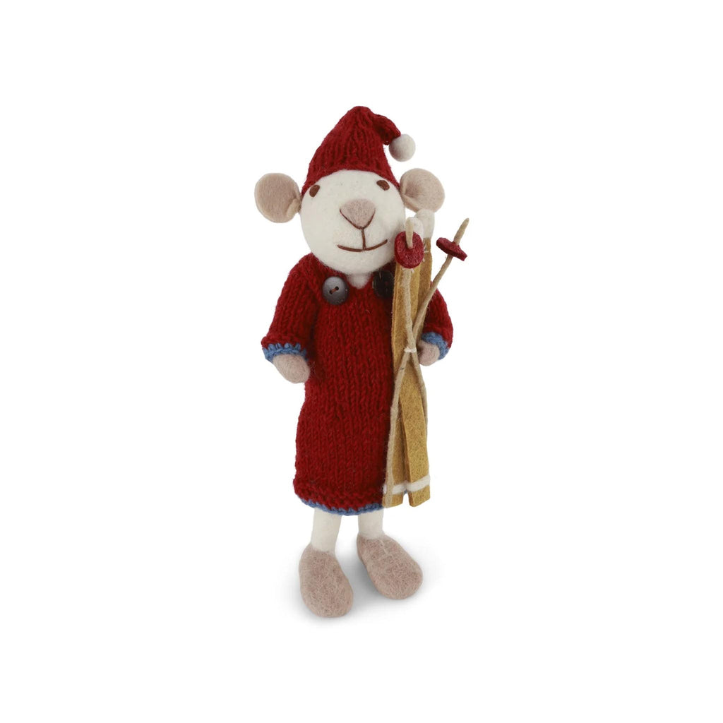 Felt Mouse Skiers - Tall