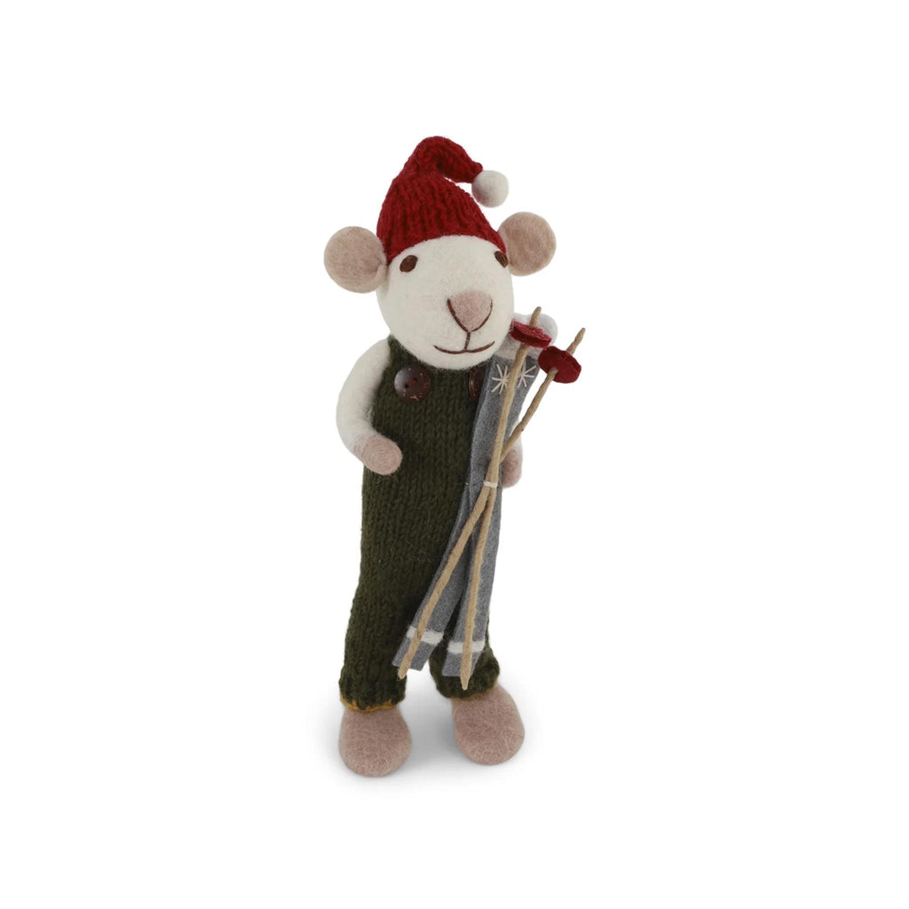 Felt Mouse Skiers - Tall