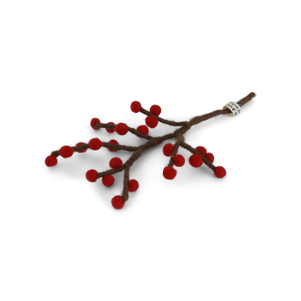 Felt Branch with Red Berries - Mini