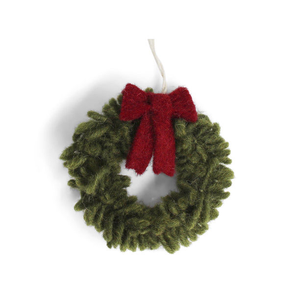 Felt Mini Wreath Ornament
