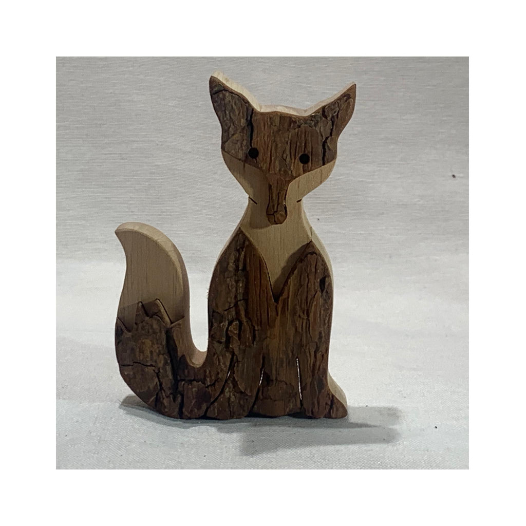 Bark Woodland Animal Figures - Fox Small