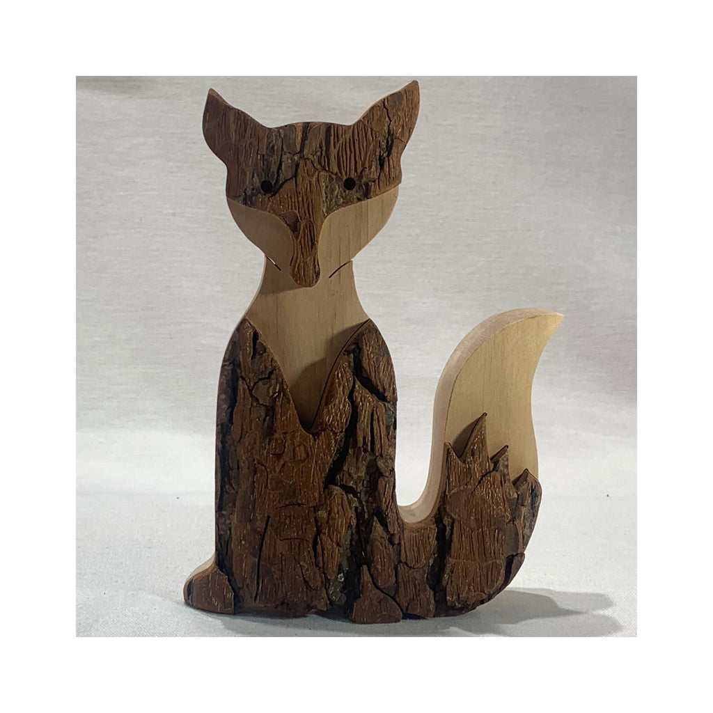 Bark Woodland Animal Figures - Fox Large