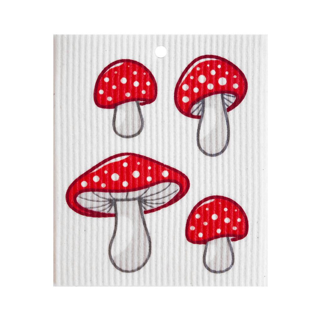Swedish Dishcloths - Talla Imports - Red & White Mushrooms