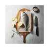 Teak Paddle Shaped Serving Board - Canoe Large - in use