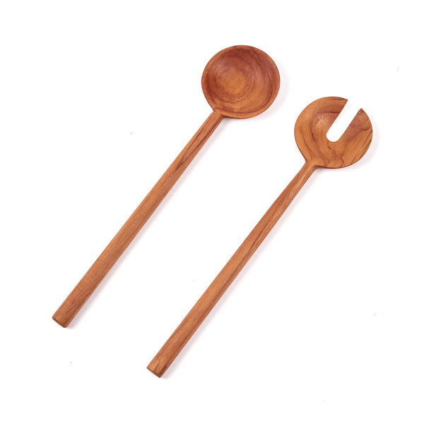 Teakhaus Moon Salad Servers