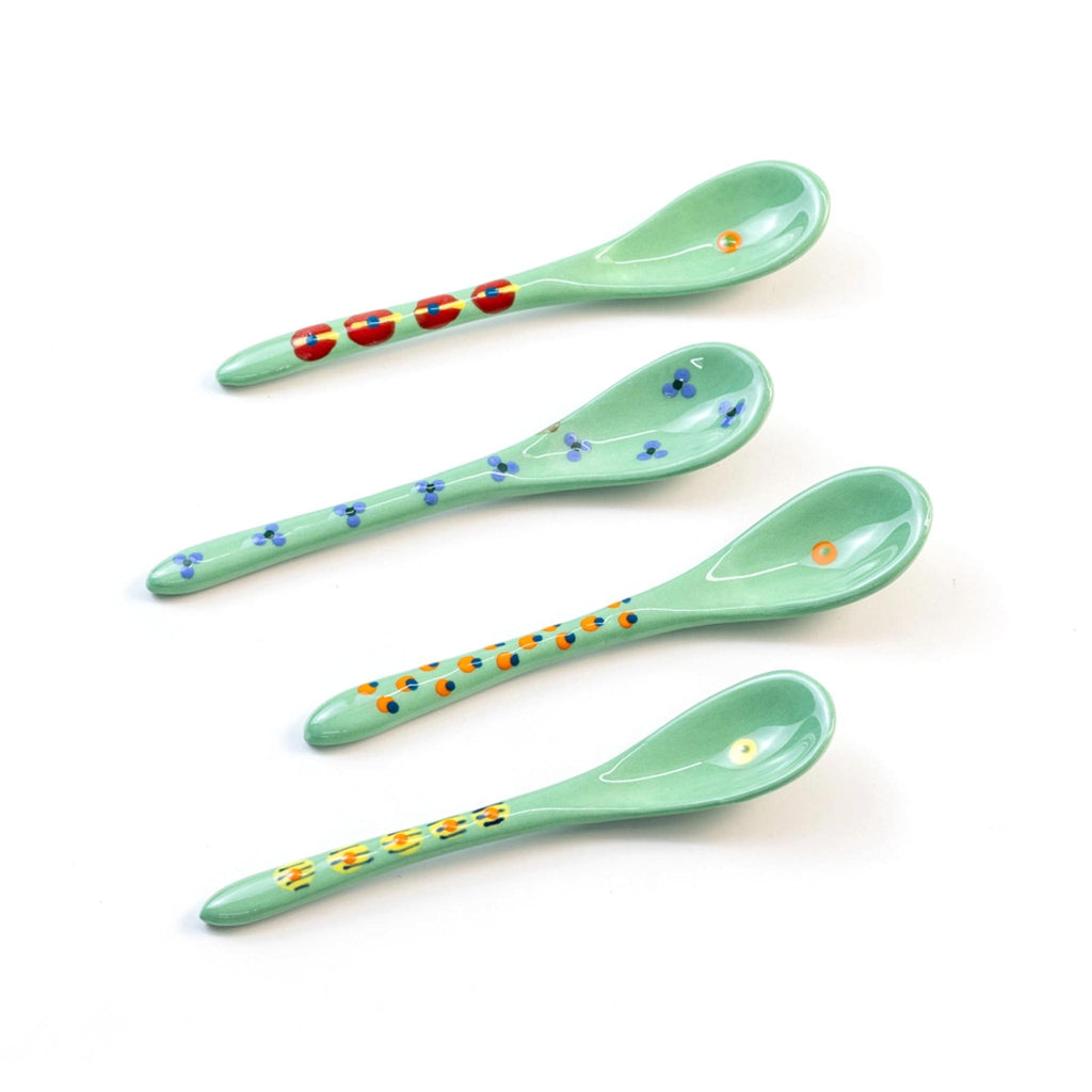 Potterswork Ceramic Small Spoon - Jasper Green
