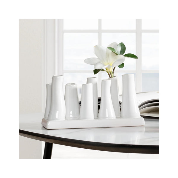 Eva Multi Tube Vase - White - in use