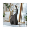 Whimsical Elephant Ceramic Sculpture - Matte Brown