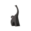 Whimsical Elephant Ceramic Sculpture - Matte Brown