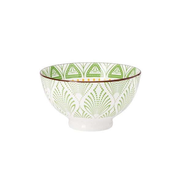 Kiri Porcelain Bowl - Green Lotus - Small