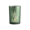 Evergreen Forest Frosted Glass Hurricane Vase