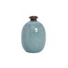Groove Ridge Blue Reactive Glaze Vases - Medium